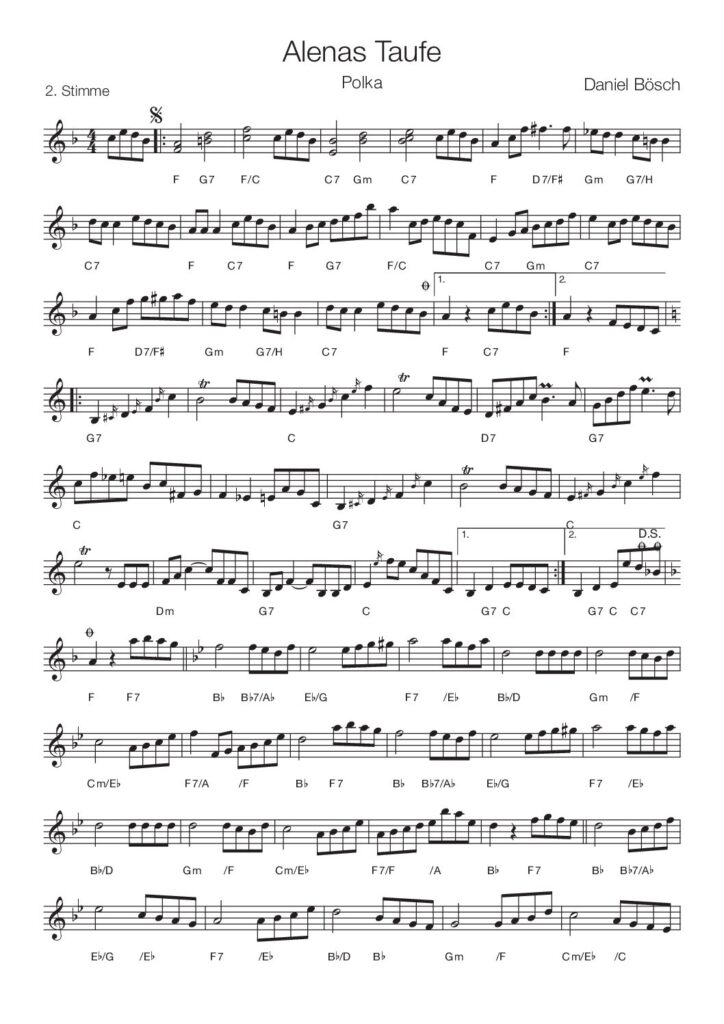 thumbnail of Alenas Taufe – F-Dur – 2. Stimme