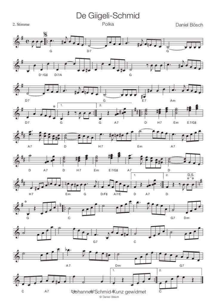 thumbnail of De Giigeli-Schmid – 2. Stimme