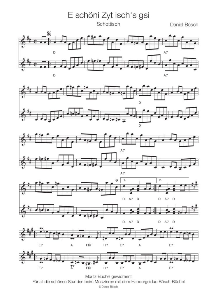 thumbnail of E schöni Zyt isch_s gsi – Partitur