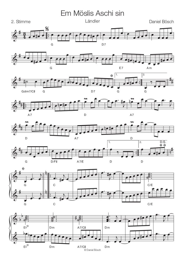 thumbnail of Em Möslis Aschi sin – 2. Stimme
